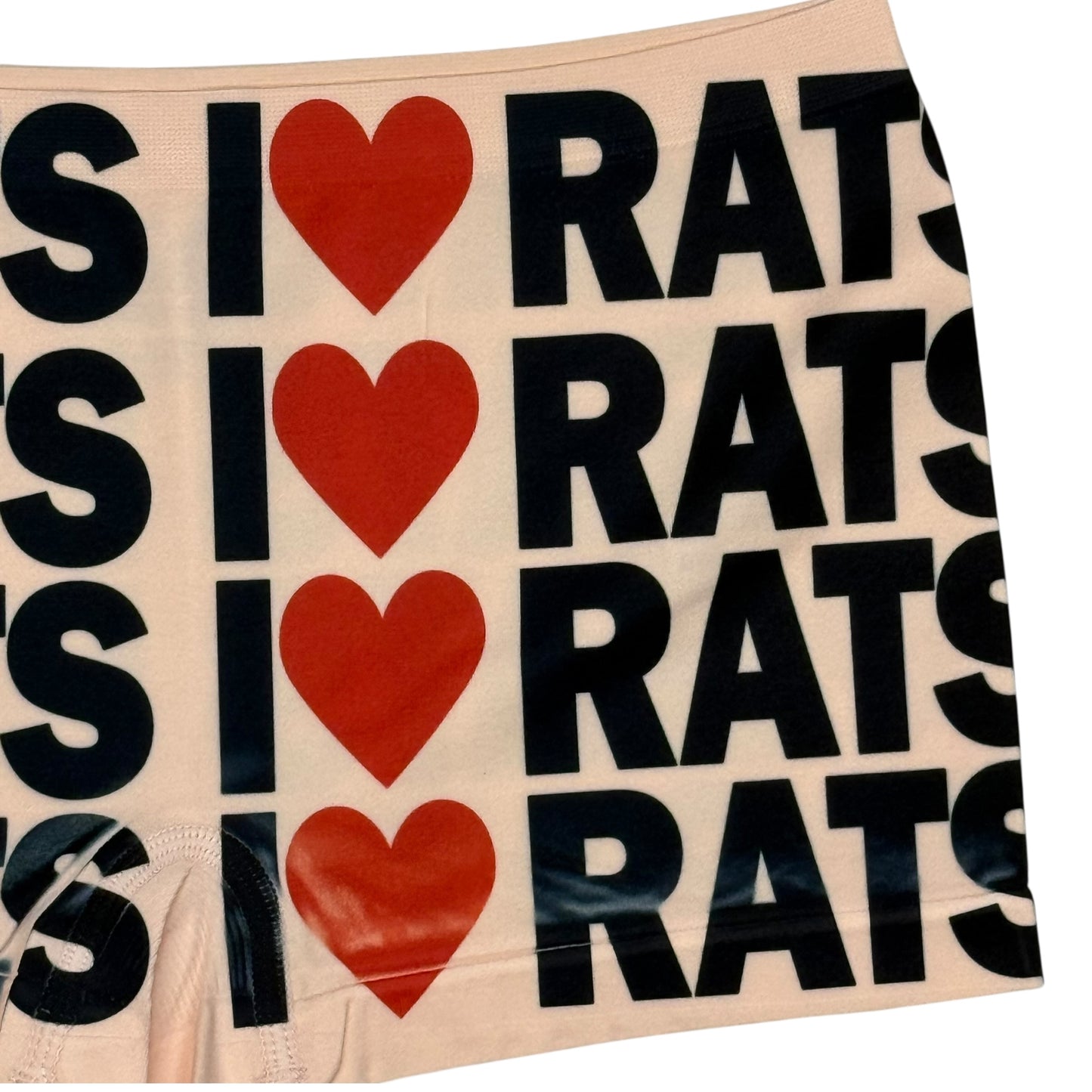 I <3 RATS PEACH BOYSHORT UNDIES