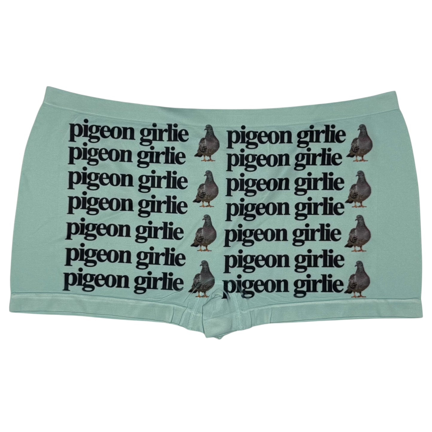 PIGEON GIRLIE SEAFOAM GREEN BOYSHORT UNDIES - 2XL