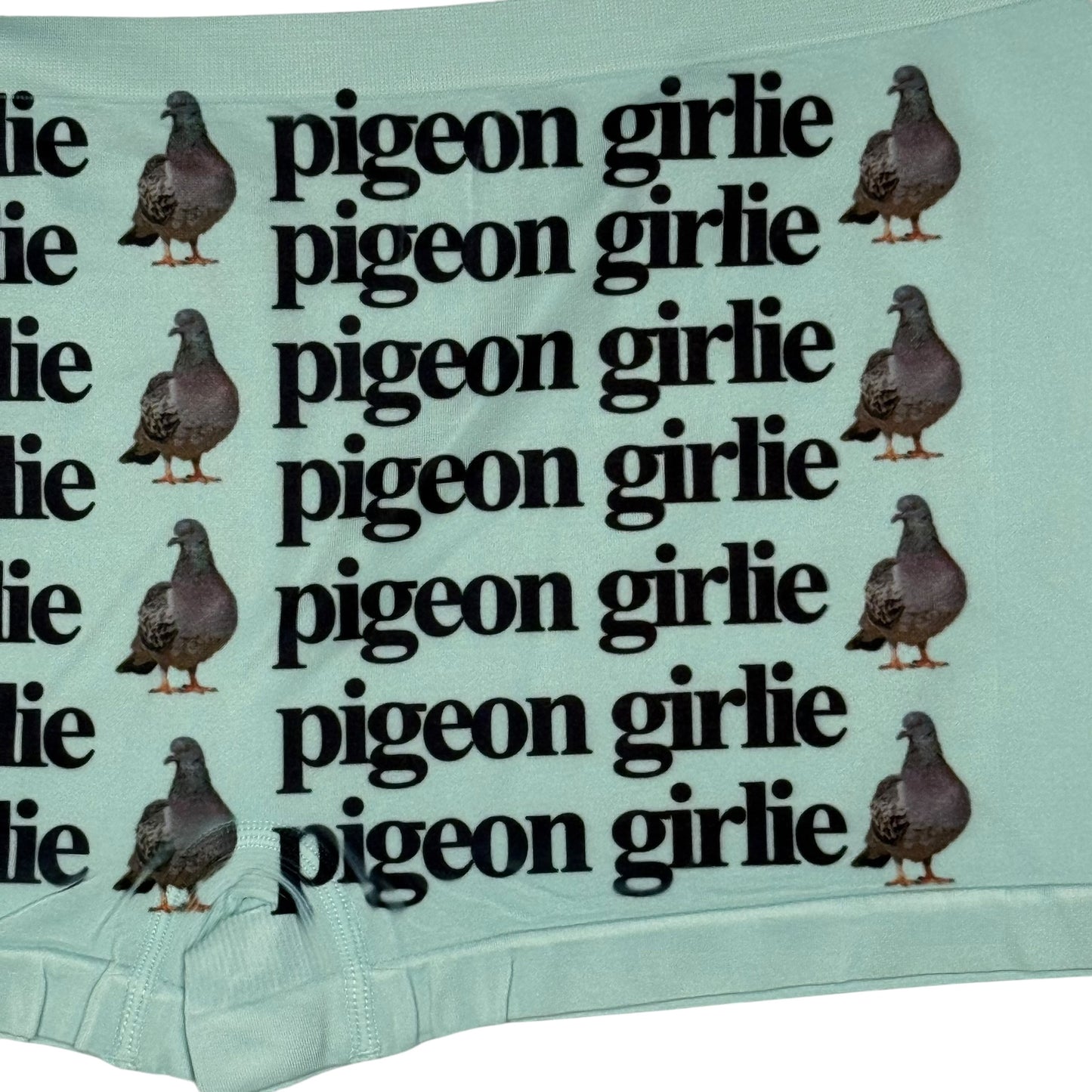 PIGEON GIRLIE SEAFOAM GREEN BOYSHORT UNDIES - 2XL