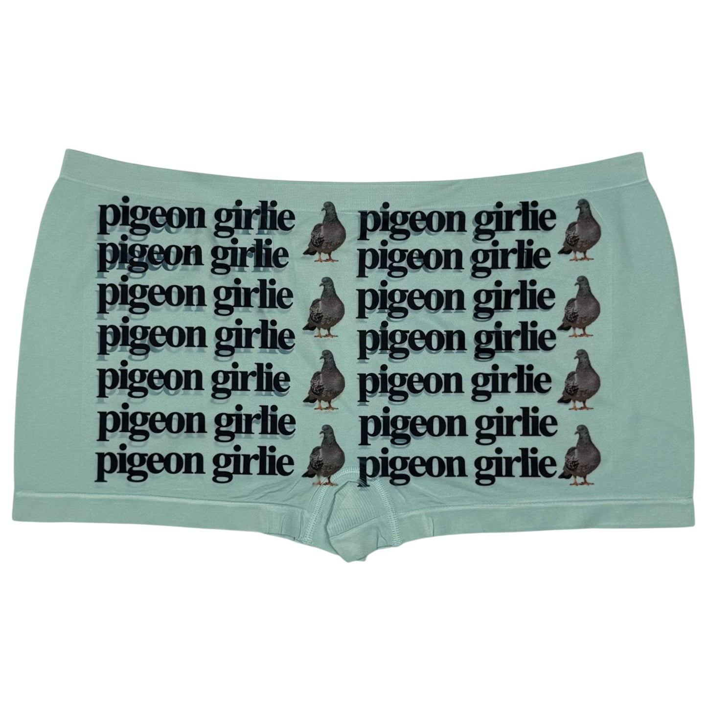 PIGEON GIRLIE SEAFOAM GREEN BOYSHORT UNDIES - 2XL