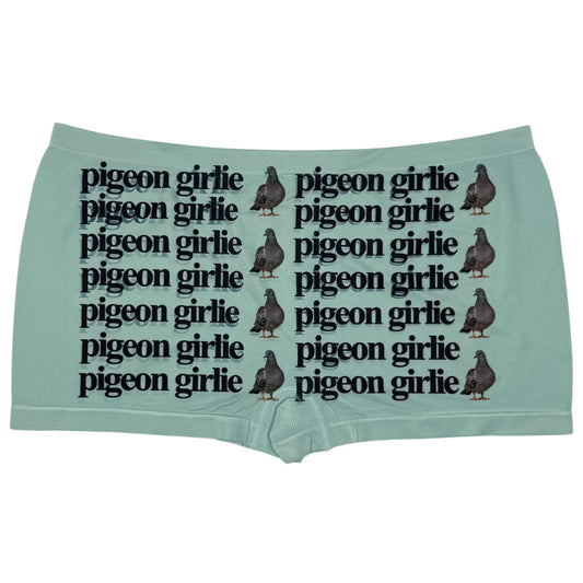 PIGEON GIRLIE SEAFOAM GREEN BOYSHORT UNDIES - 2XL