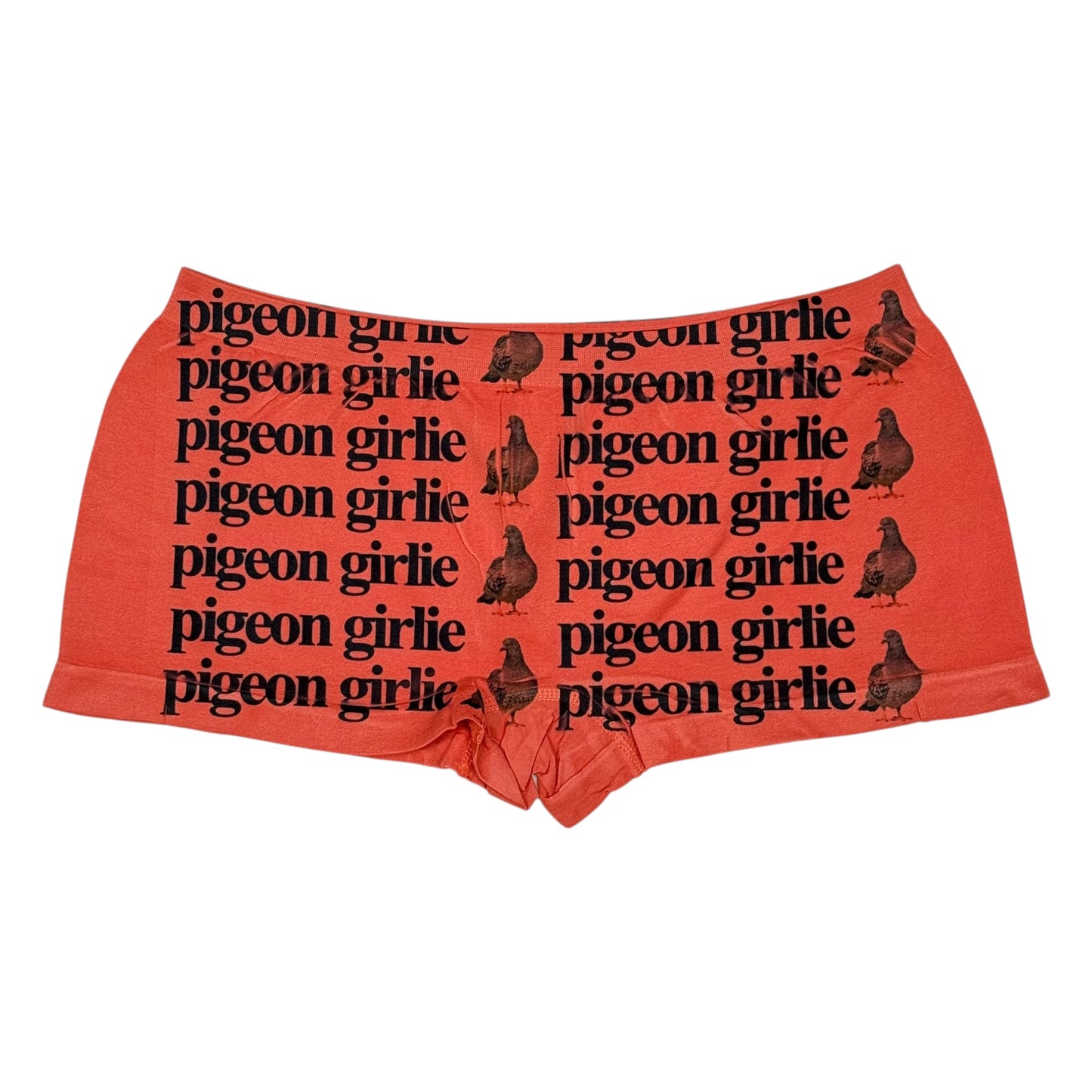 PIGEON GIRLIE ORANGE BOYSHORT UNDIES - M