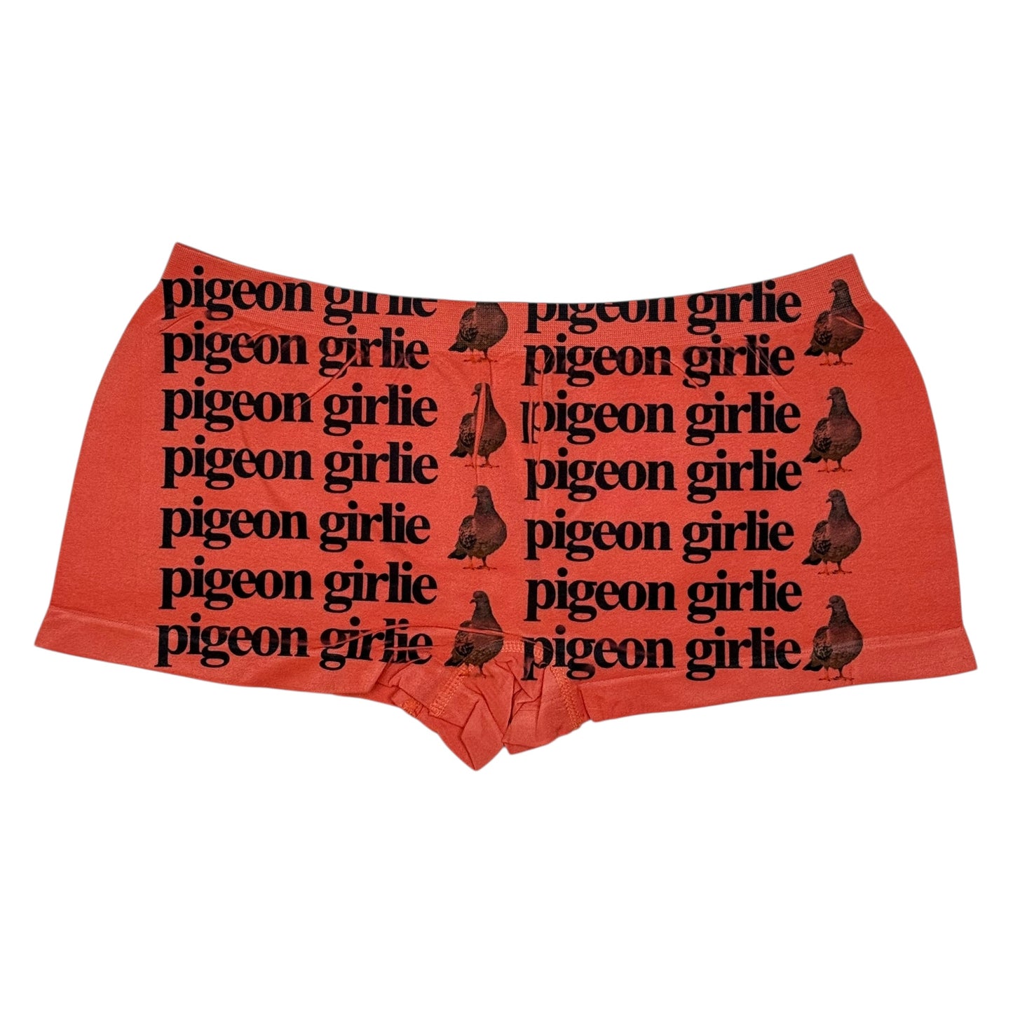 PIGEON GIRLIE ORANGE BOYSHORT UNDIES - M