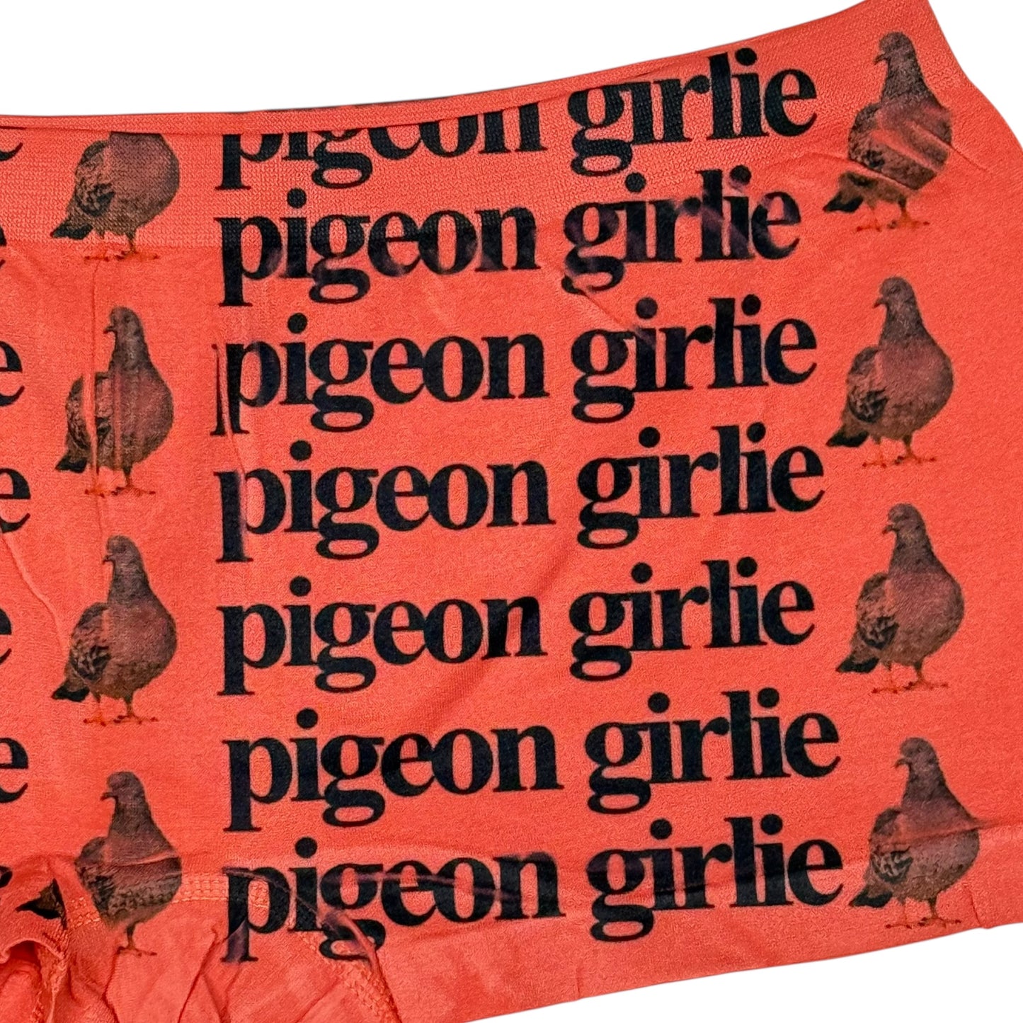 PIGEON GIRLIE ORANGE BOYSHORT UNDIES - M