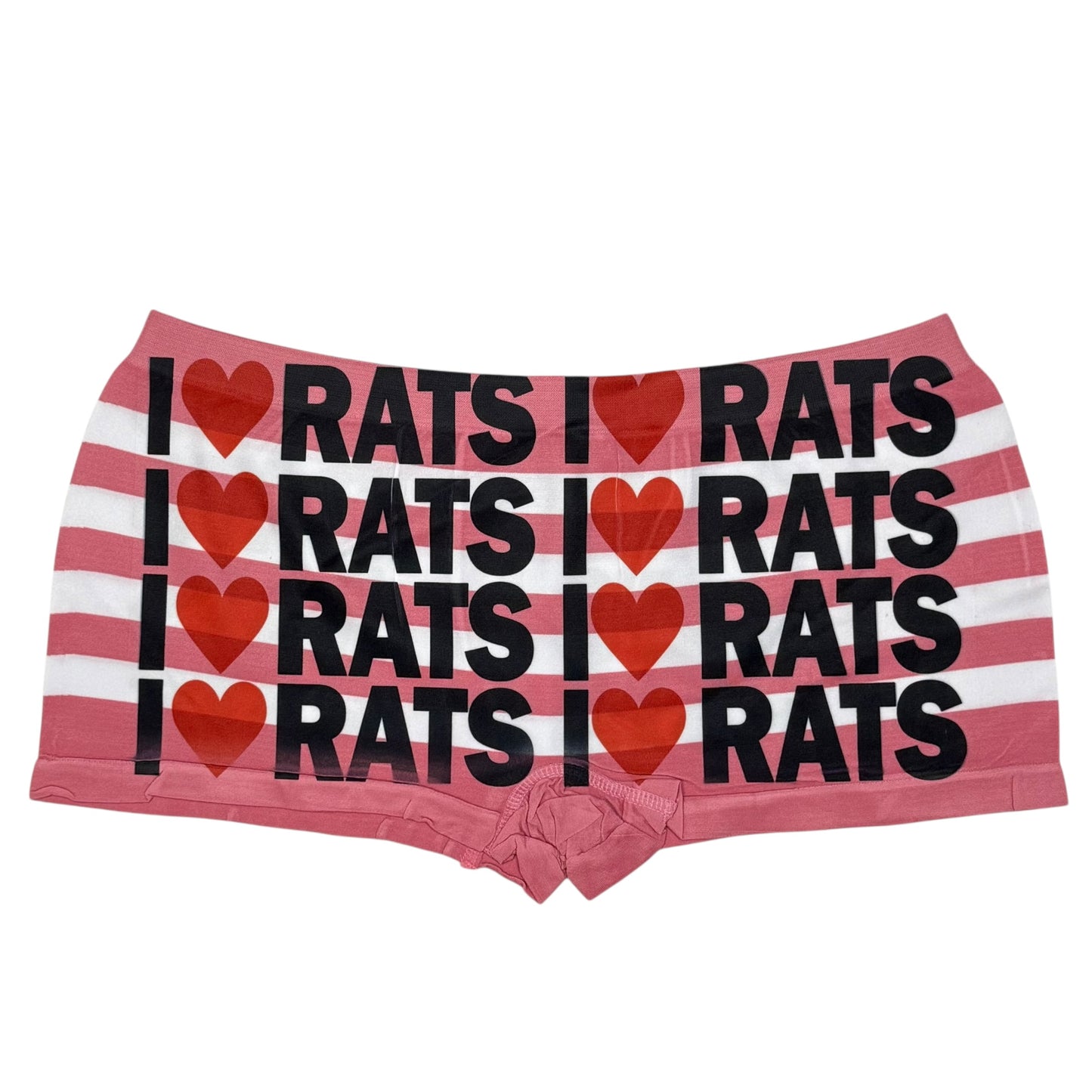 I <3 RATS CANDY PINK BOYSHORT UNDIES - XL