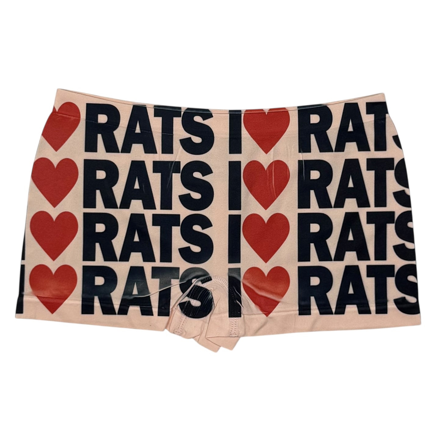 I <3 RATS PEACH BOYSHORT UNDIES - S