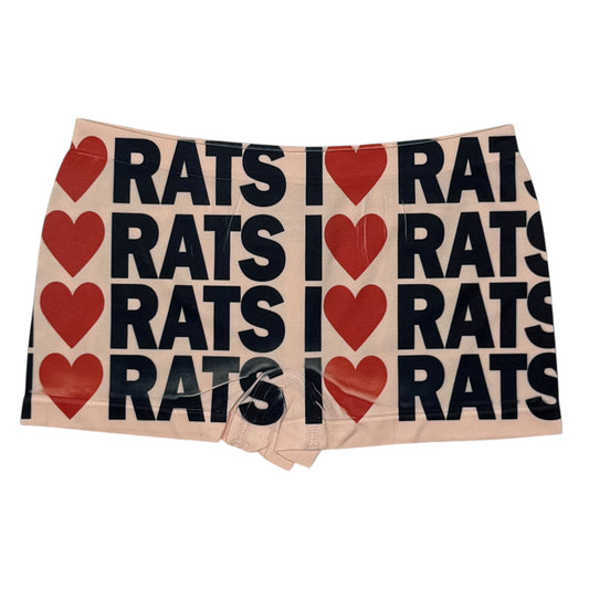 I <3 RATS PEACH BOYSHORT UNDIES - S