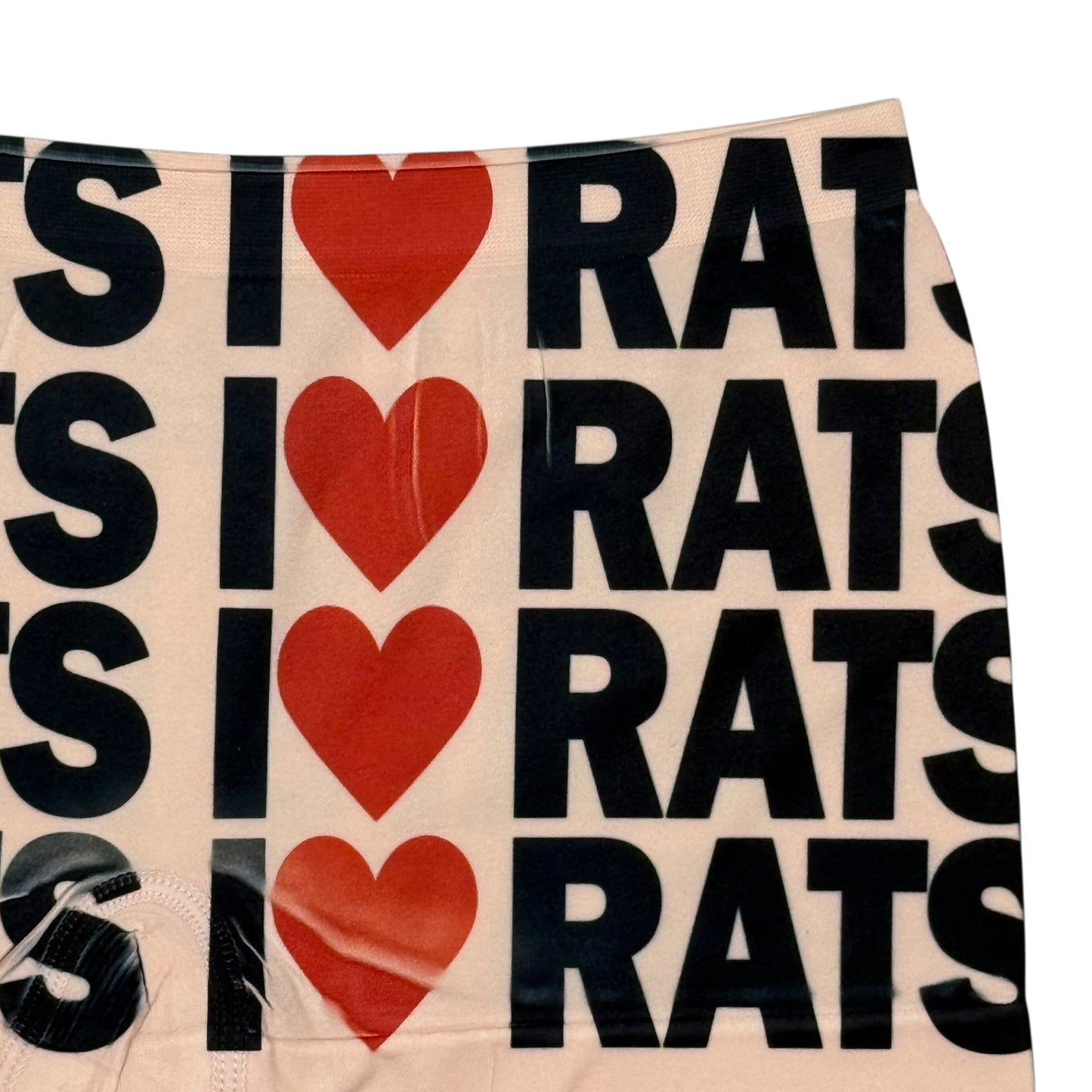 I <3 RATS PEACH BOYSHORT UNDIES - S