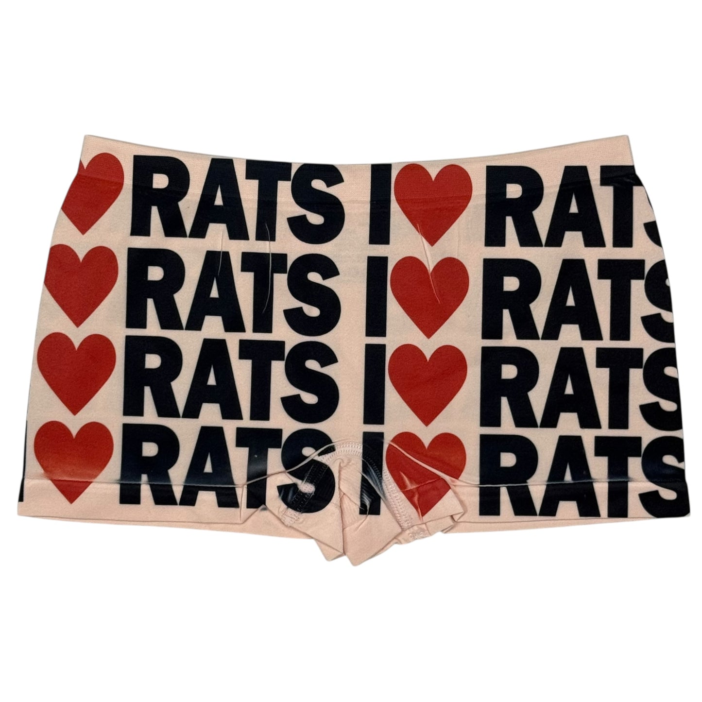 I <3 RATS PEACH BOYSHORT UNDIES - S