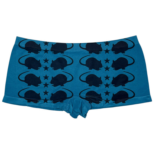 PUNK RAT TEAL BOYSHORT UNDIES - XL