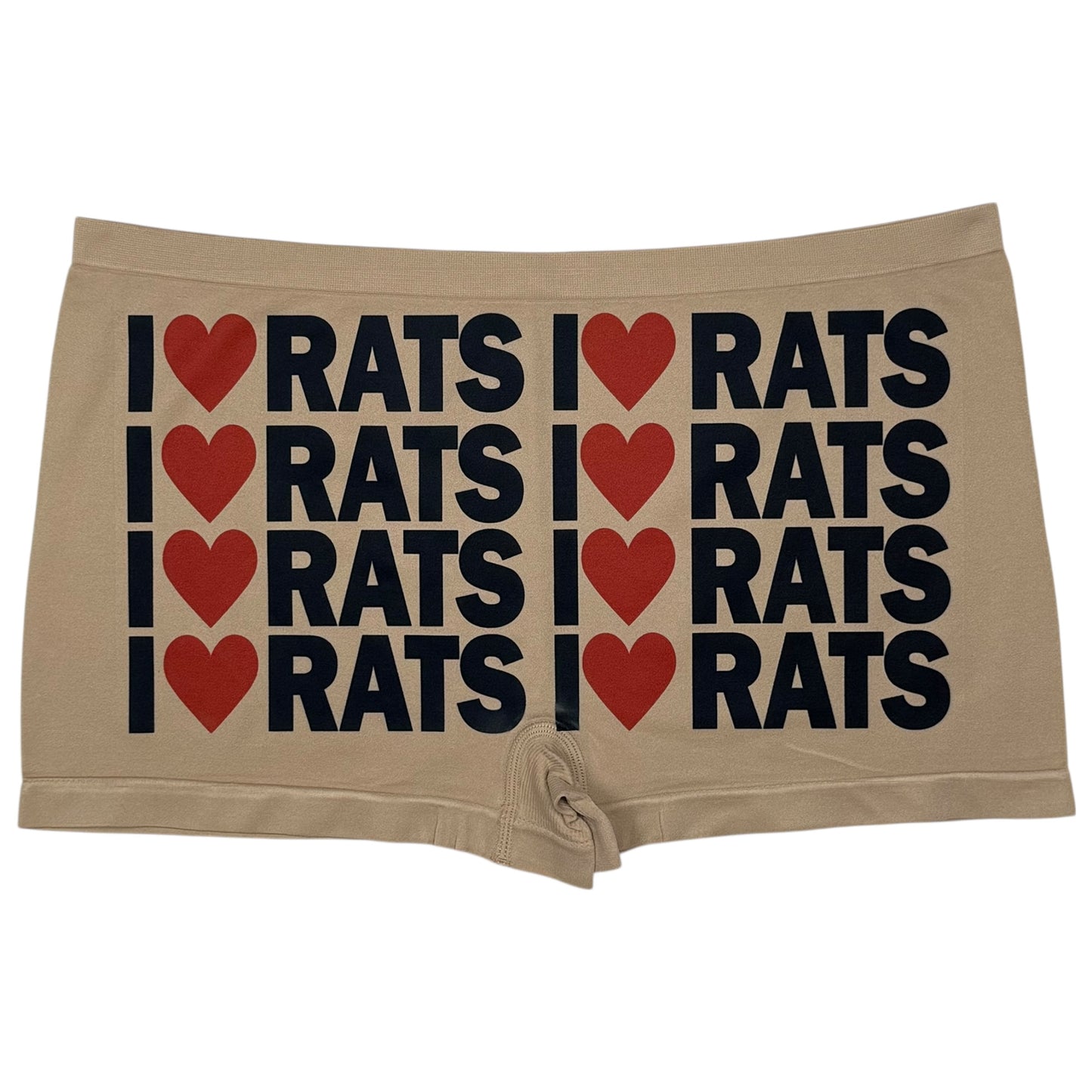 I <3 RATS NUDE BOYSHORT UNDIES - 2XL