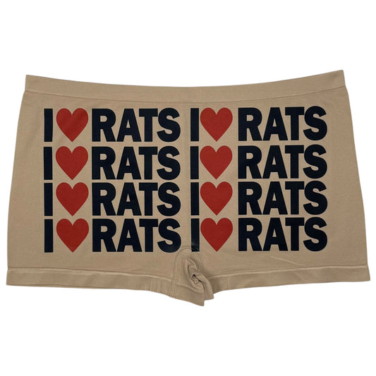 I <3 RATS NUDE BOYSHORT UNDIES - 2XL