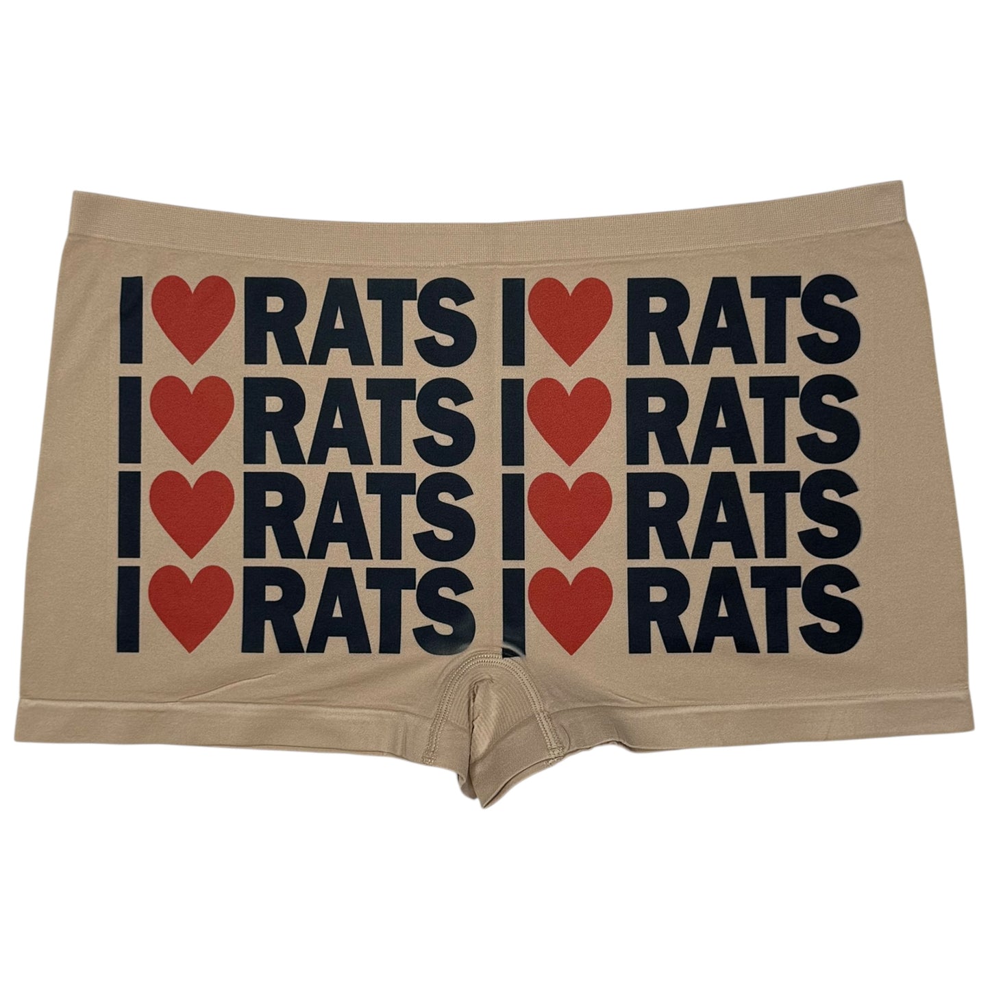 I <3 RATS NUDE BOYSHORT UNDIES - 2XL