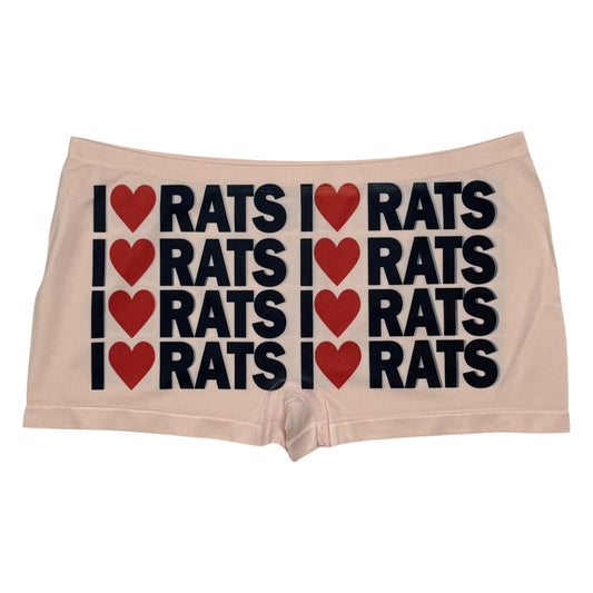I <3 RATS PEACH BOYSHORT UNDIES - 2XL