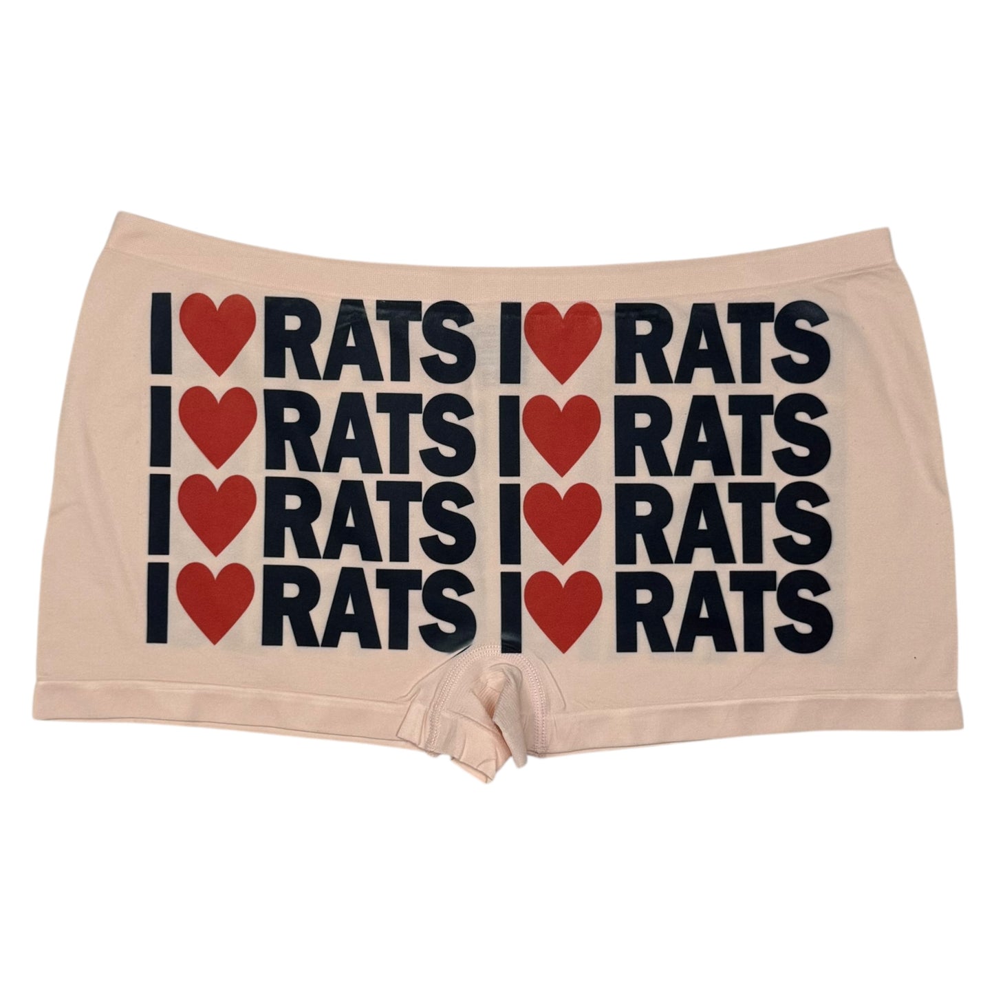 I <3 RATS PEACH BOYSHORT UNDIES - 2XL