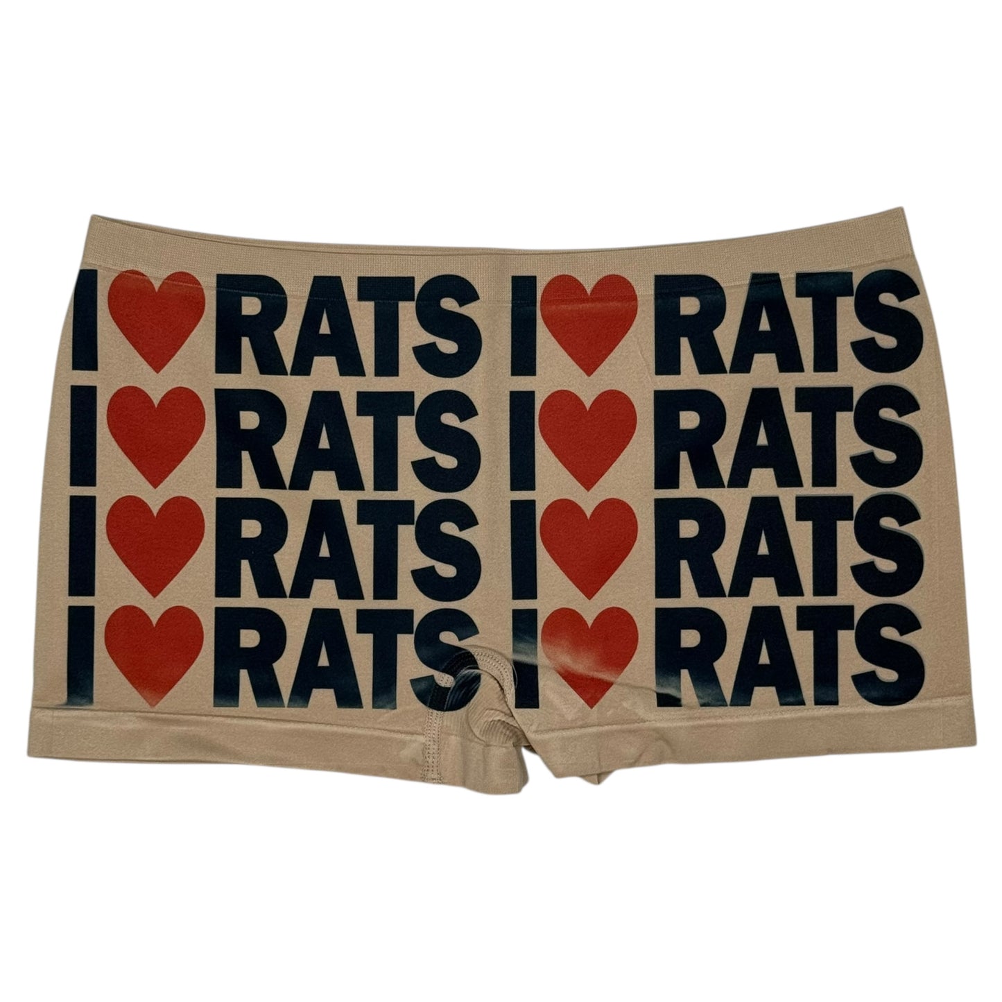 I <3 RATS NUDE BOYSHORT UNDIES - L