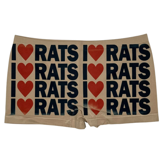 I <3 RATS NUDE BOYSHORT UNDIES - L