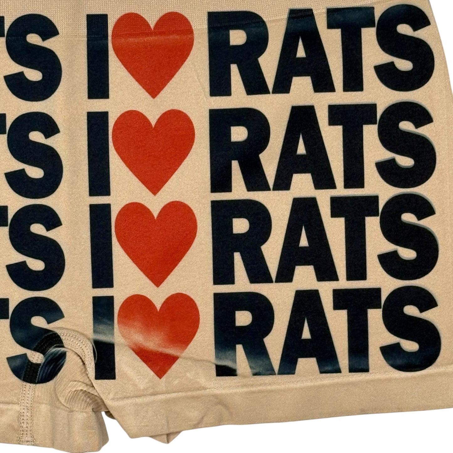 I <3 RATS NUDE BOYSHORT UNDIES - L