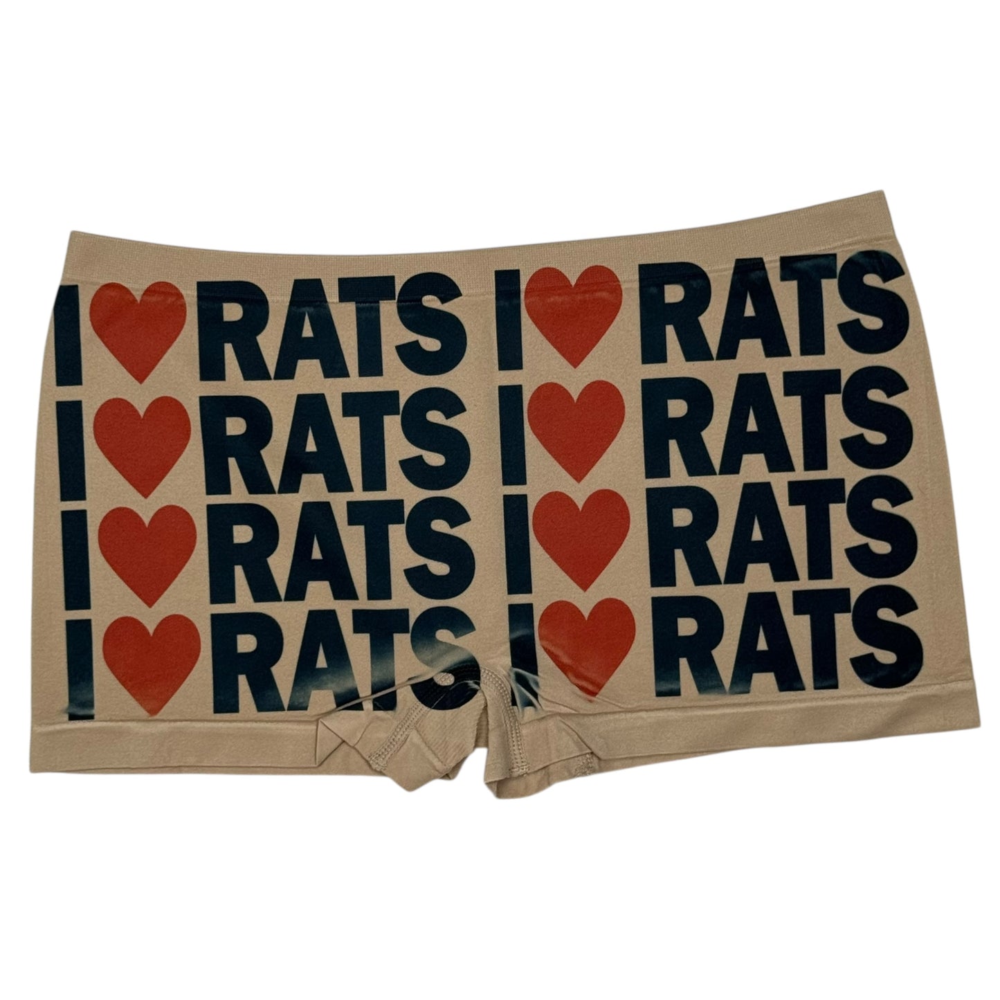 I <3 RATS NUDE BOYSHORT UNDIES - L