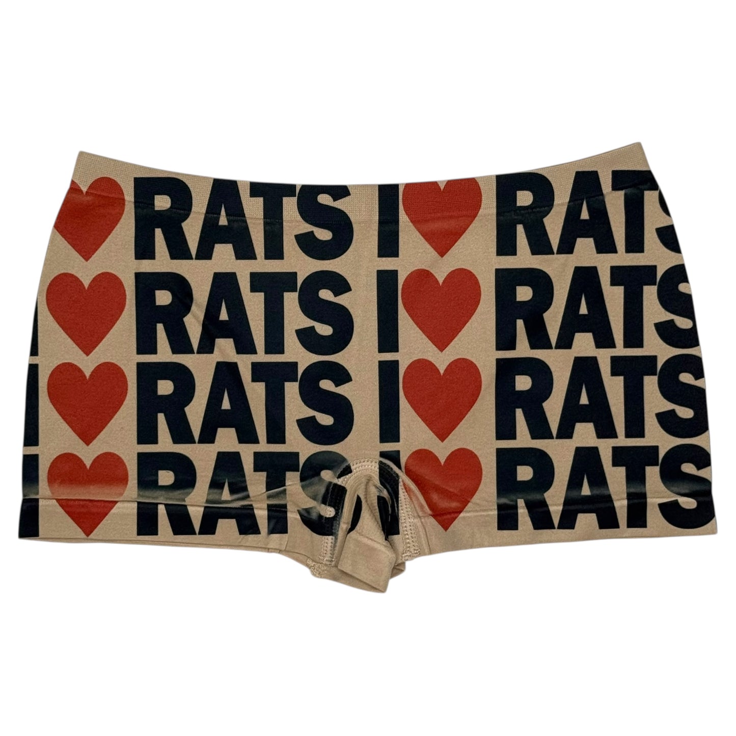 I <3 RATS NUDE BOYSHORT UNDIES - S