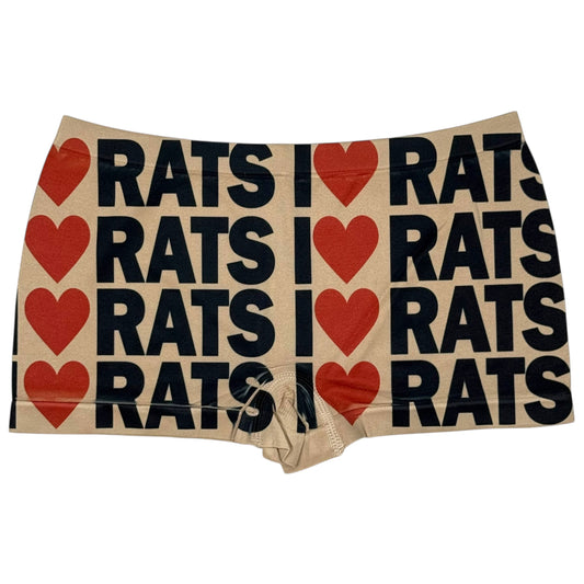 I <3 RATS NUDE BOYSHORT UNDIES - S