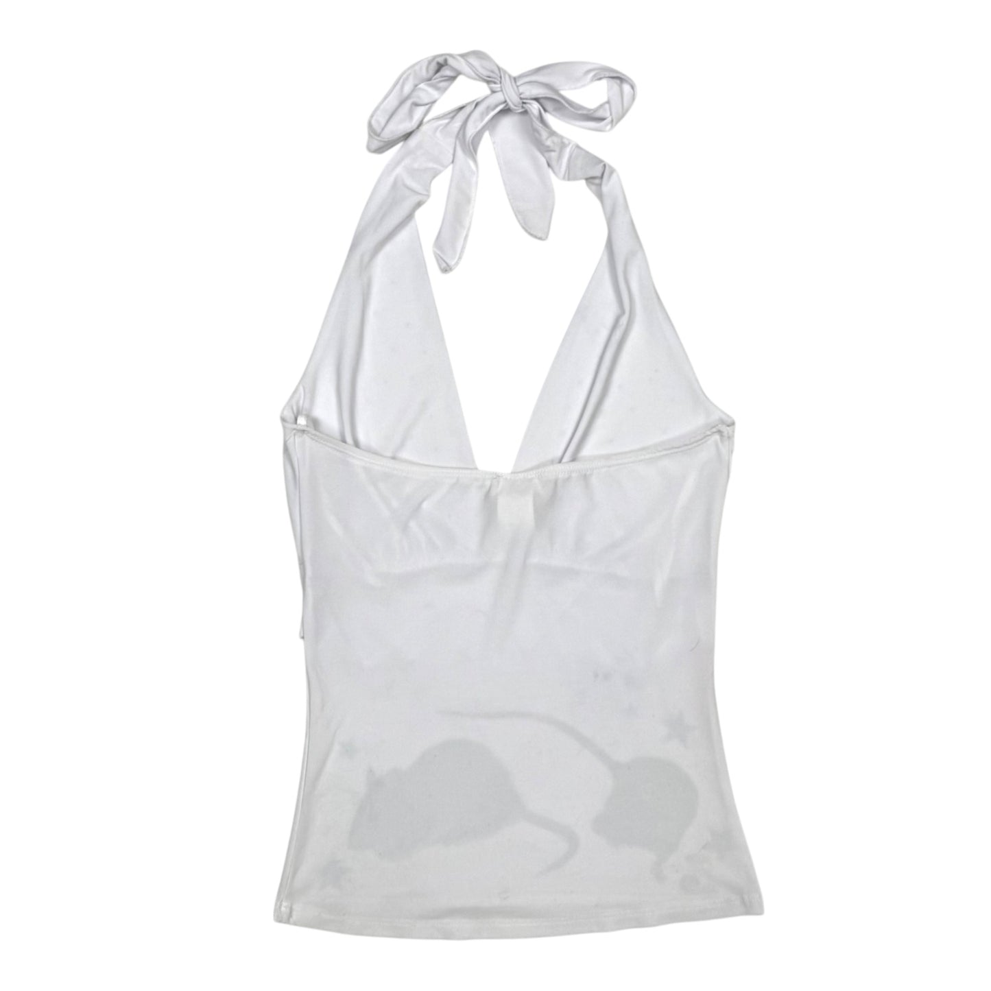 CHERRY RAT SPARKLE WHITE HALTER - M