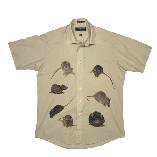 RATS TAN BUTTON UP - L