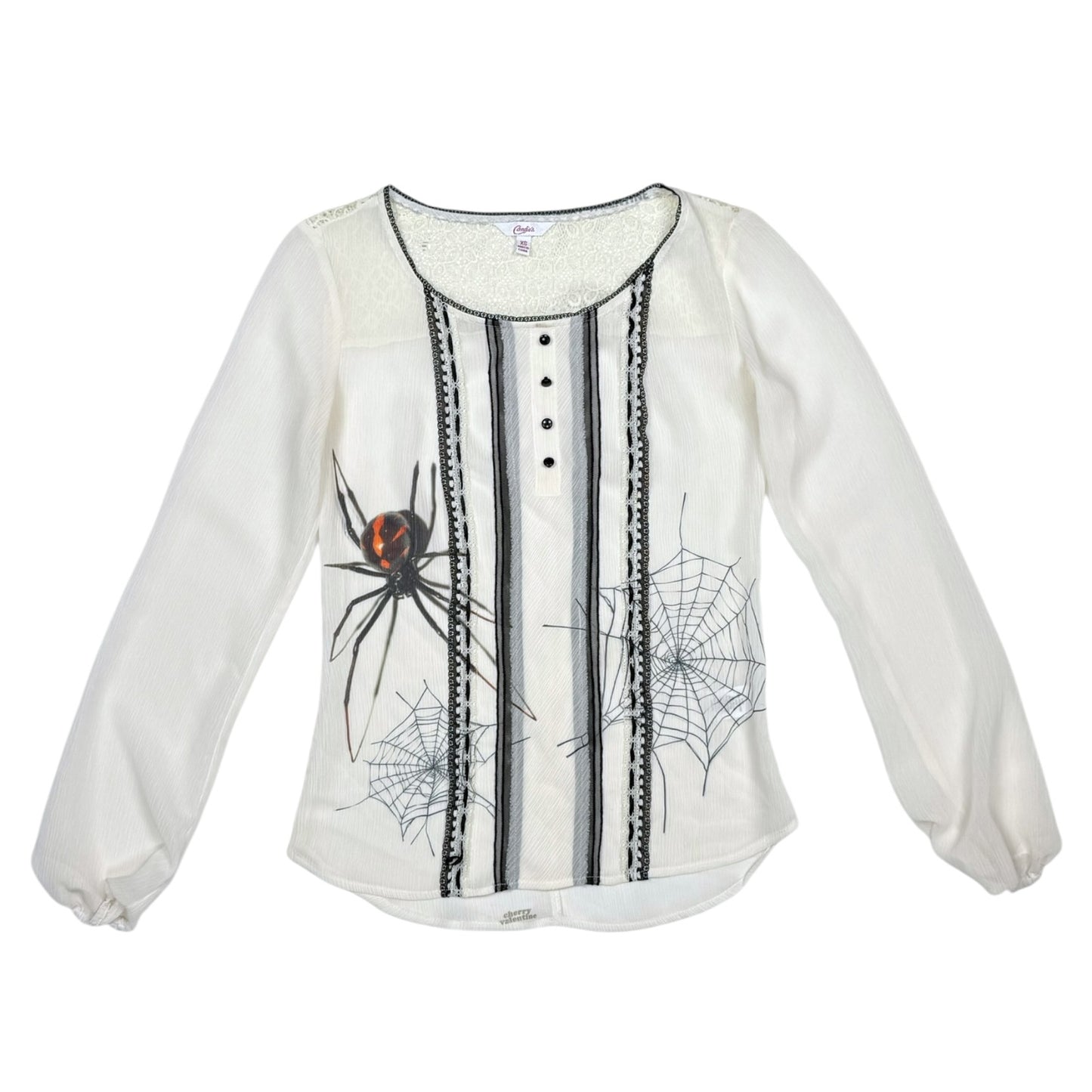 LOLITA GOTHIC SPIDEY BLOUSE - XS