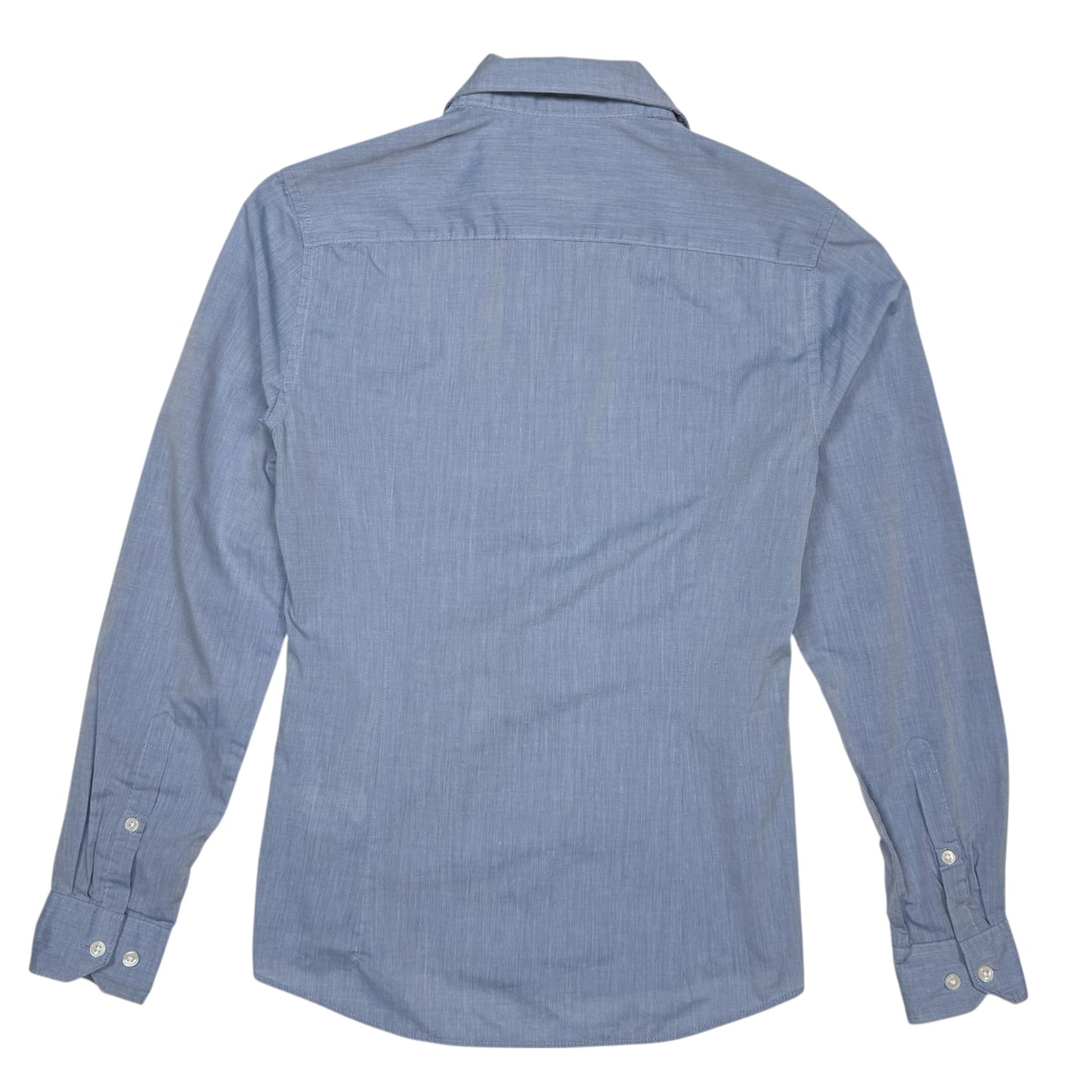 SASSY PIGEON BLUE BUTTON UP - XS
