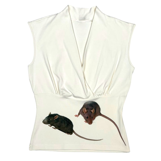 RATS WHITE TANK TOP - S