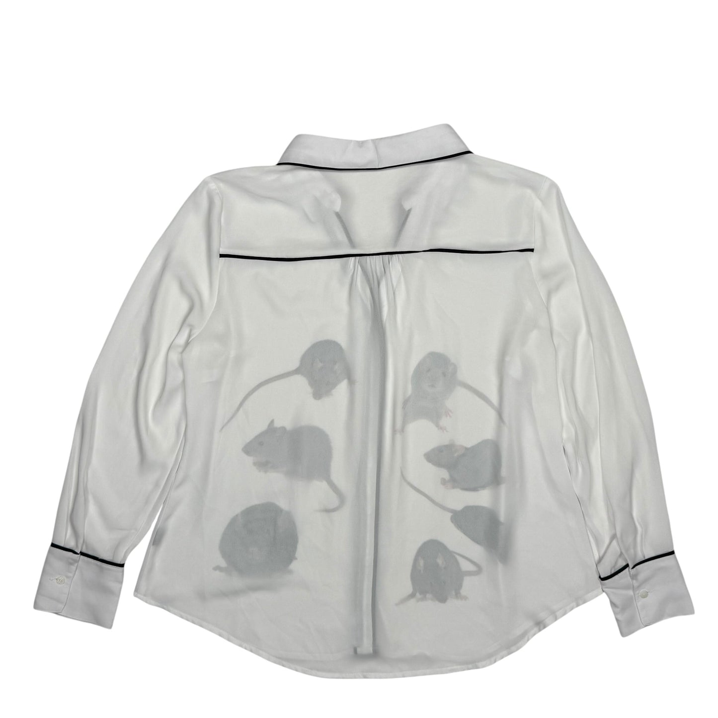 RATS BLACK AND WHITE BUTTON UP - L