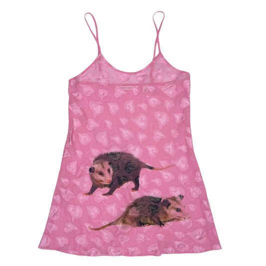 OPOSSUM PINK HEART DRESS - M