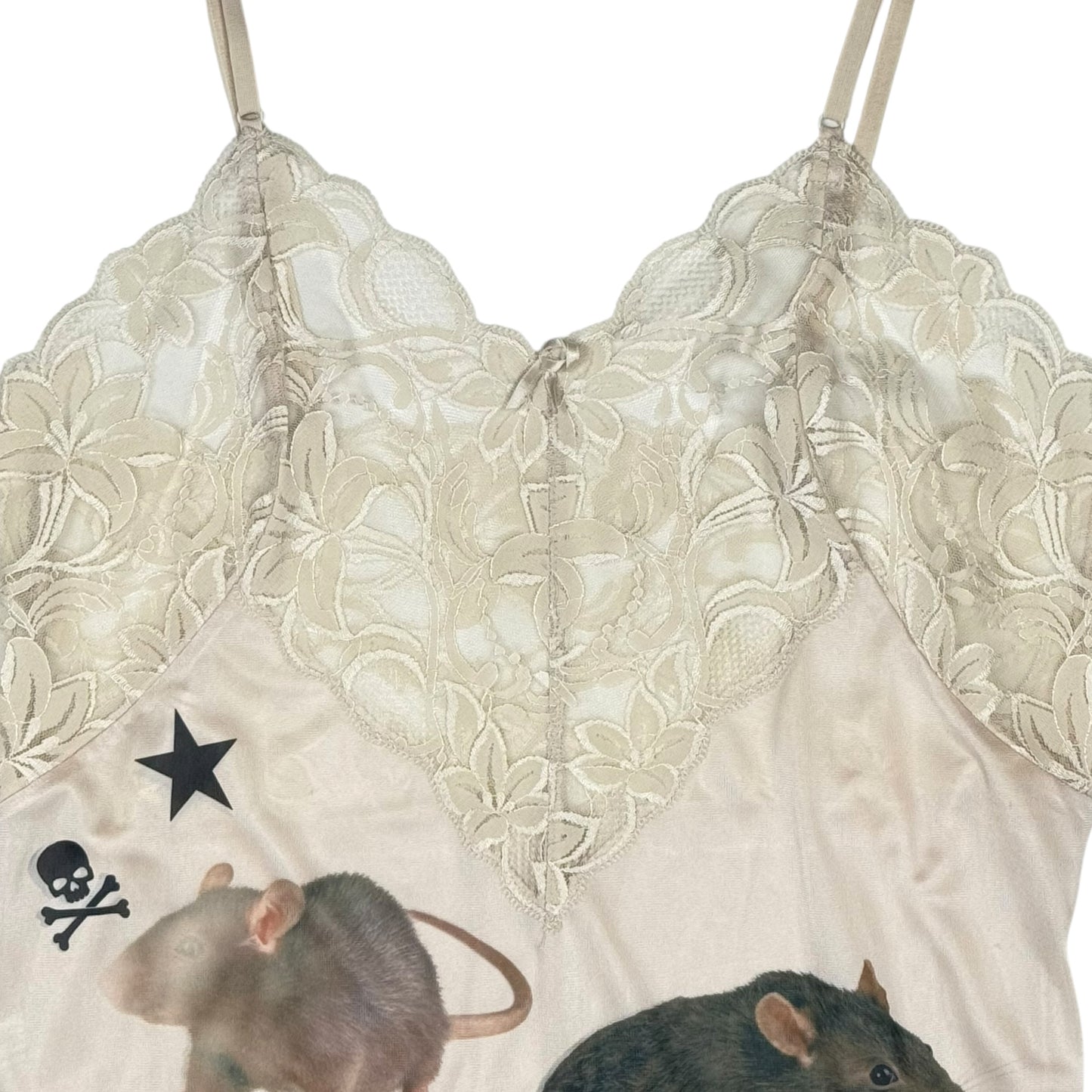 PUNK RAT BEIGE SLIP DRESS - S