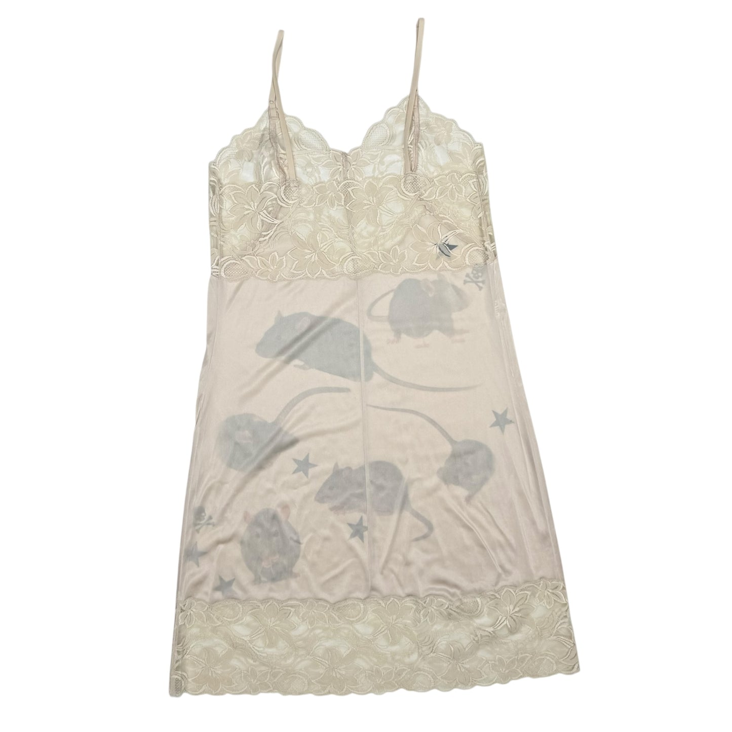 PUNK RAT BEIGE SLIP DRESS - S
