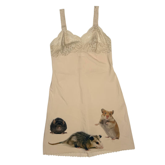 CRITTER BEIGE SLIP DRESS - M