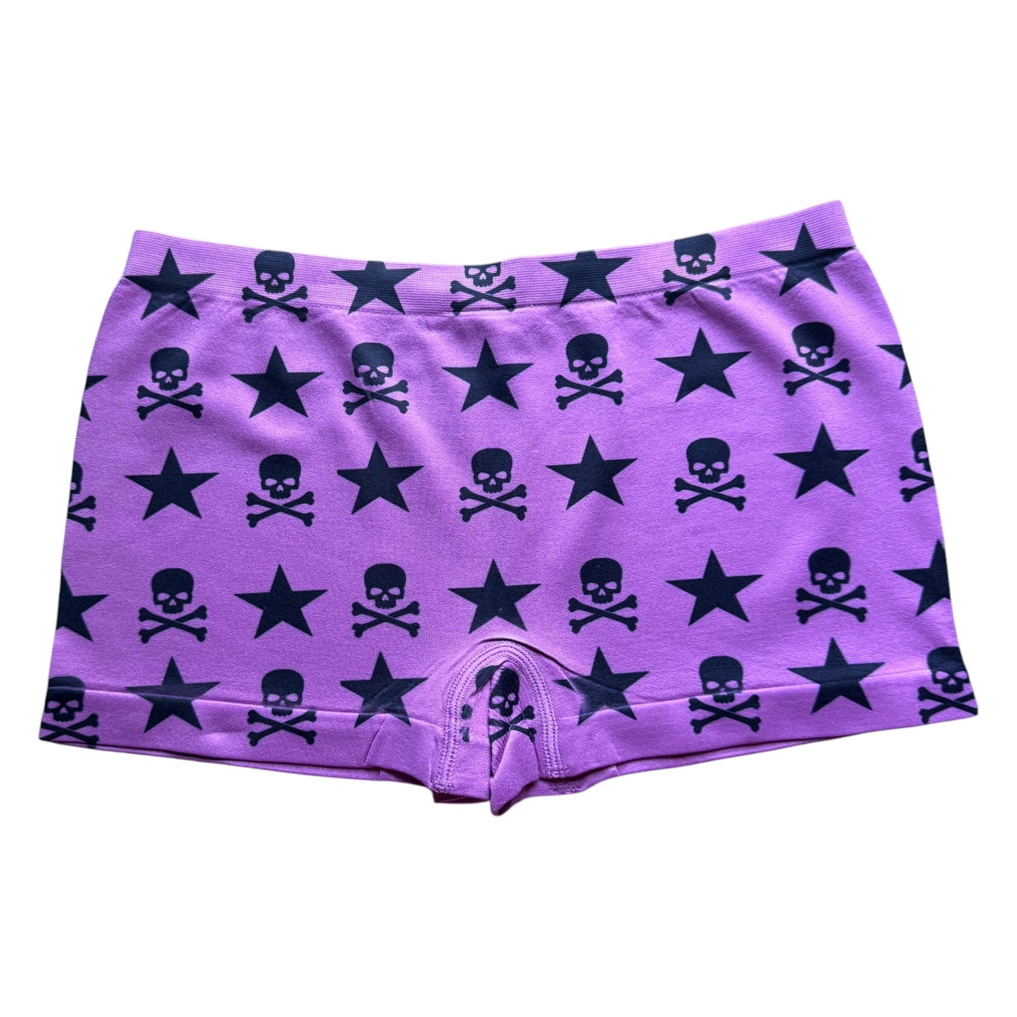 STARRY SKULLS PURPLE BOYSHORT UNDIES
