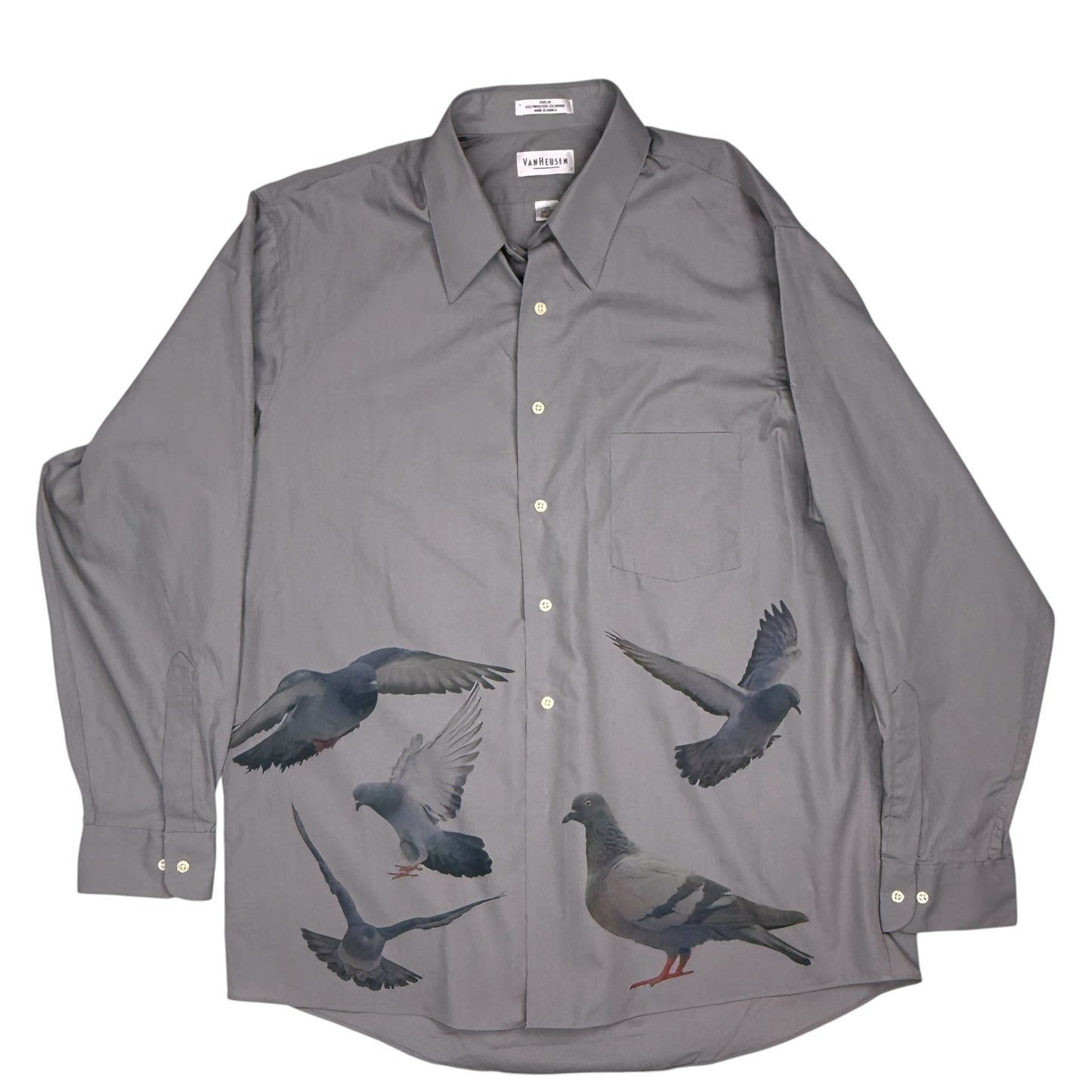 GRAY PIGEON BUTTON UP - MENS XL