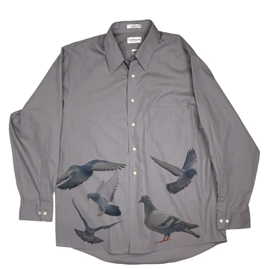 GRAY PIGEON BUTTON UP - MENS XL