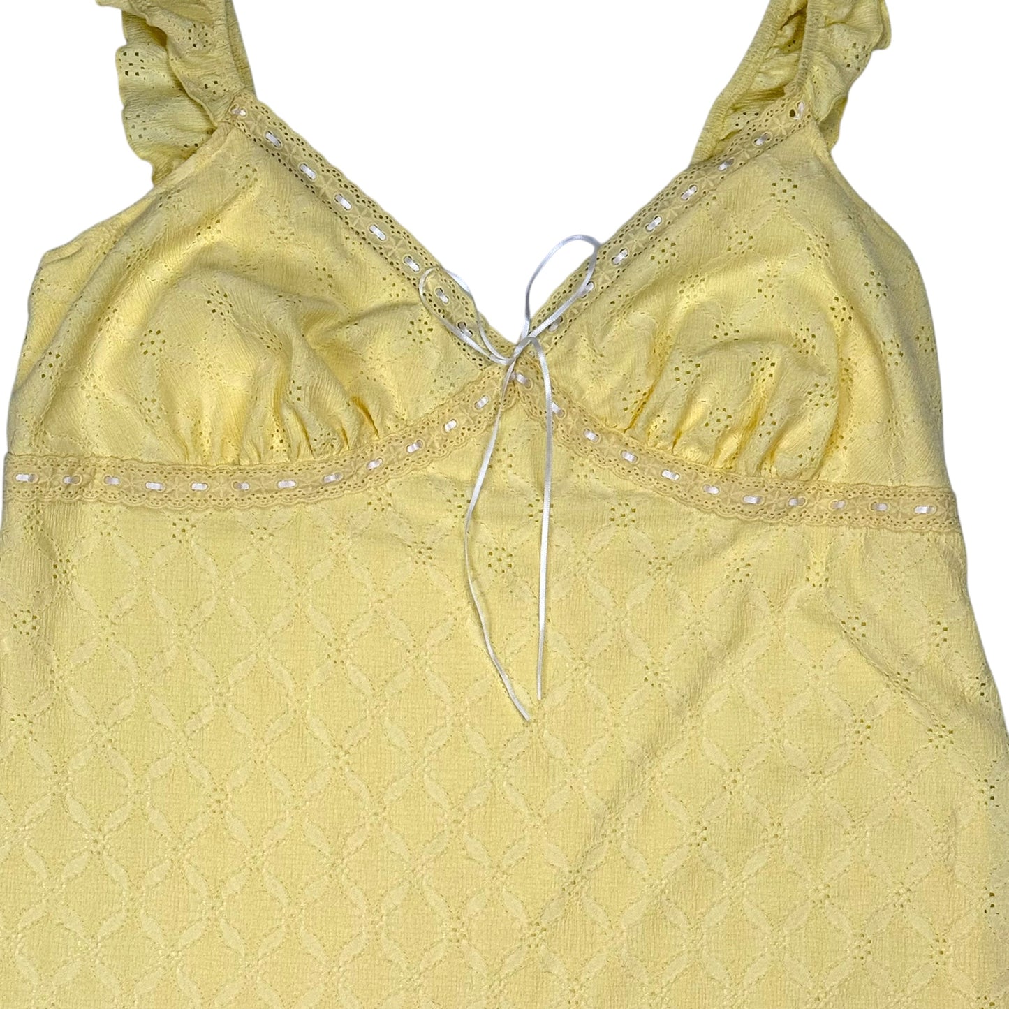 RAT LINE UP BABYDOLL YELLOW DRESS - 2X