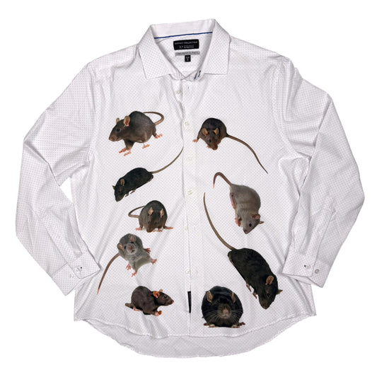 RAT KING PATTERNED BUTTON UP - XL