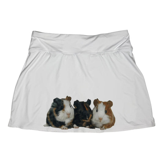 GUINEA PIG WHITE TENNIS SKIRT - XXL
