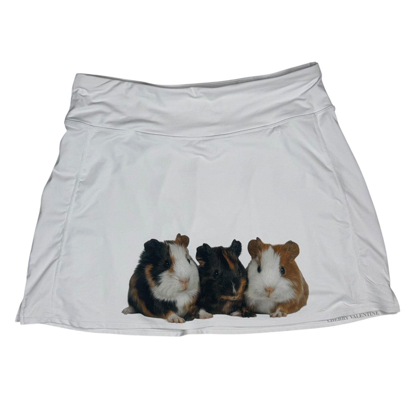 GUINEA PIG WHITE TENNIS SKIRT - XXL