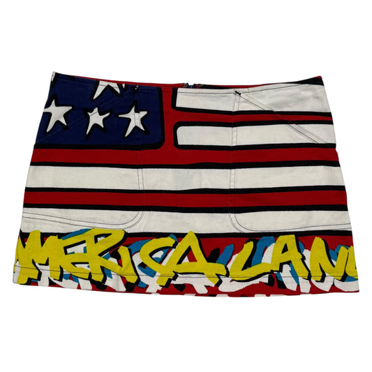 VINTAGE SPROUSE AMERICAN FLAG MINI SKIRT - M