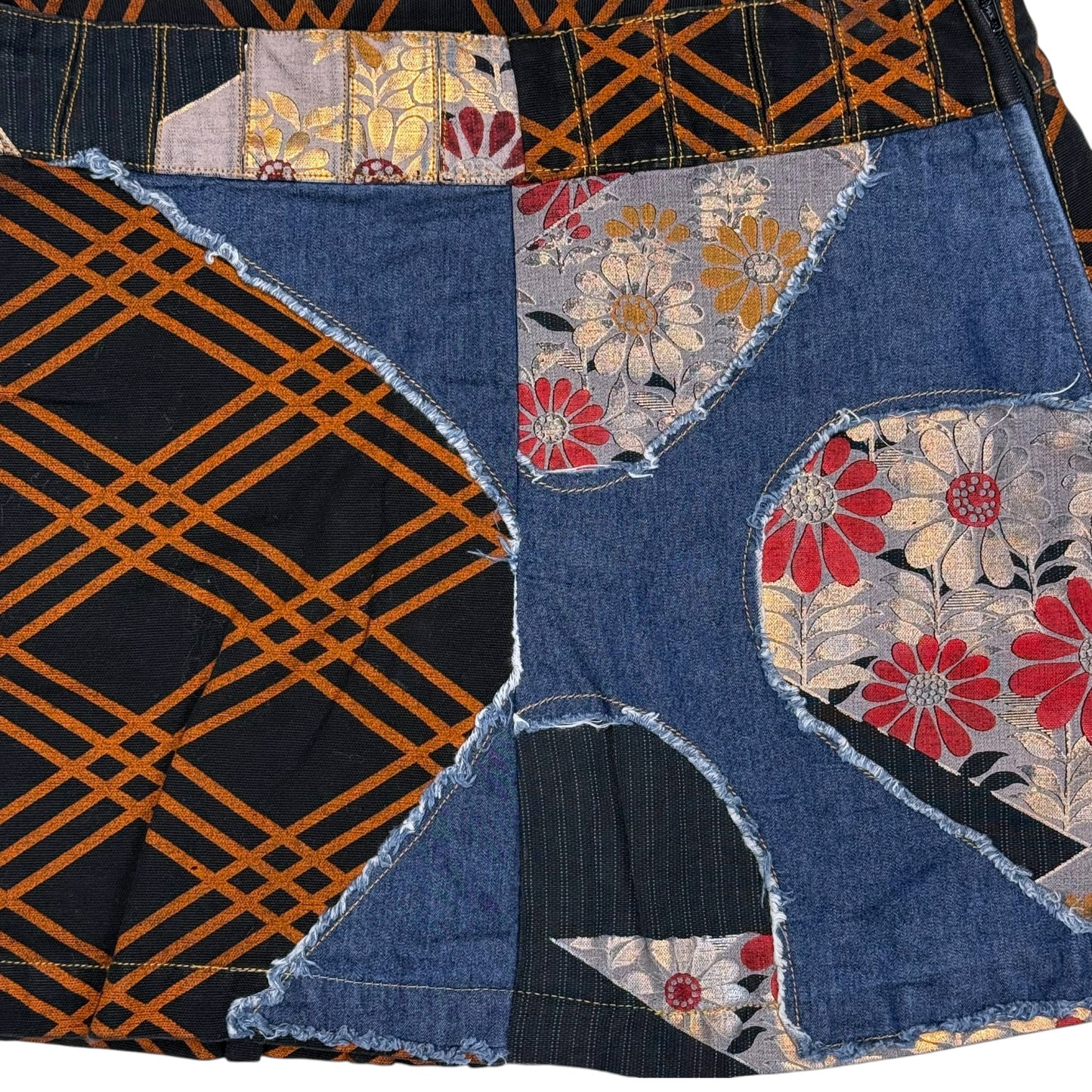 VINTAGE CUSTO BARCELONA DENIM MINI SKIRT - XS