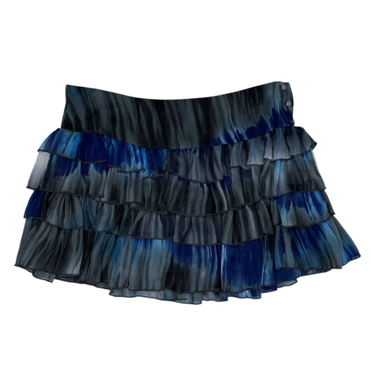 VINTAGE BEBE MERMAID RUFFLE MINI TIERED SKIRT - XS