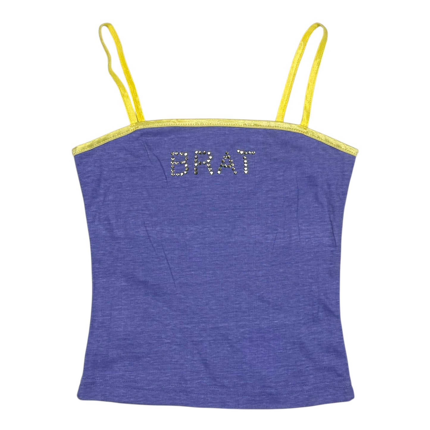 VINTAGE GIRL ZONE PURPLE RHINESTONE BRAT TANK TOP - XXS