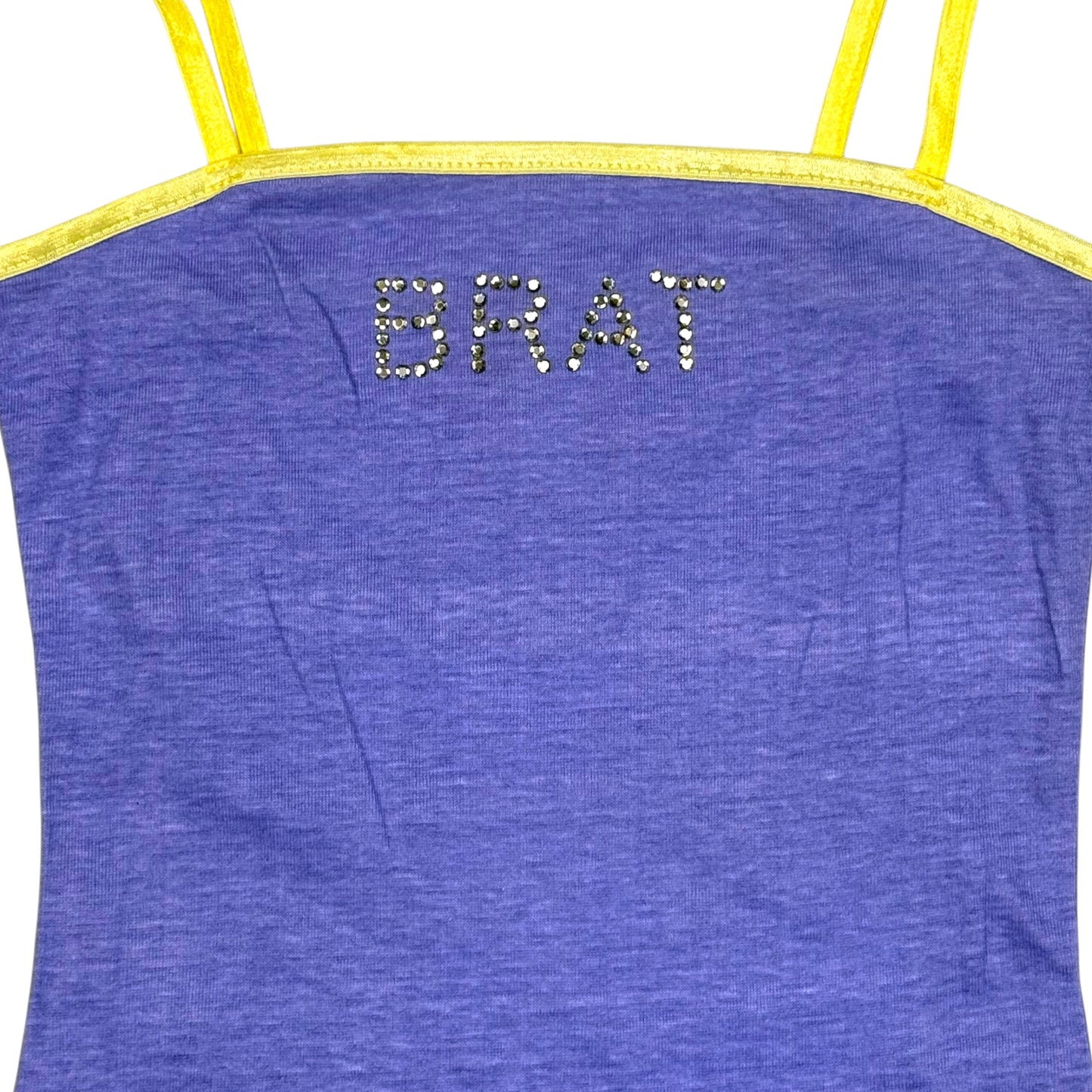 VINTAGE GIRL ZONE PURPLE RHINESTONE BRAT TANK TOP - XXS