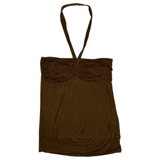 VINTAGE REFUGE BROWN HALTER TOP l XXS