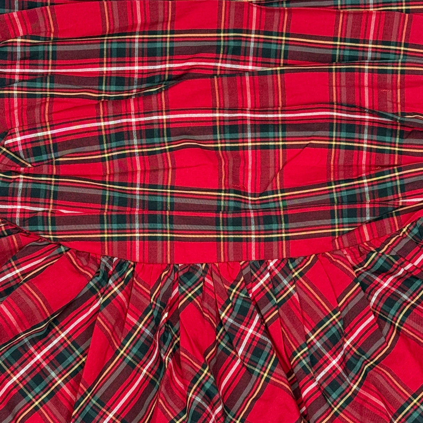 VINTAGE HOLLISTER STRAPLESS RED PLAID PEPLUM TOP - XS/S