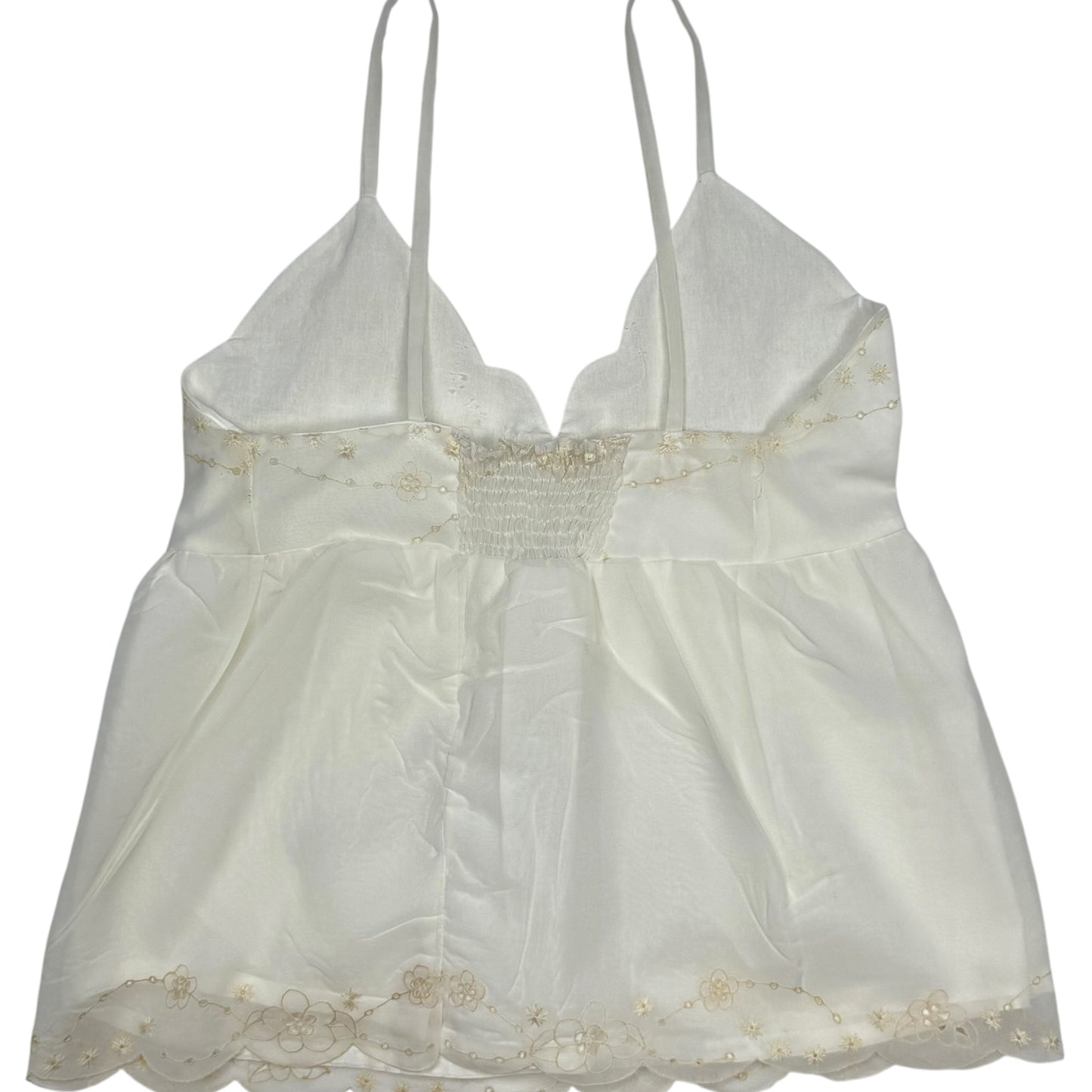 OPOSSUM WHITE PEPLUM TANK TOP SAMPLE - XXS/XS